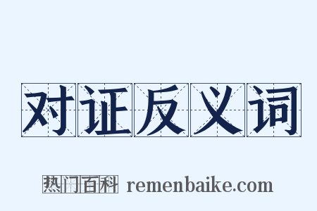 对证反义词是什么意思的图片